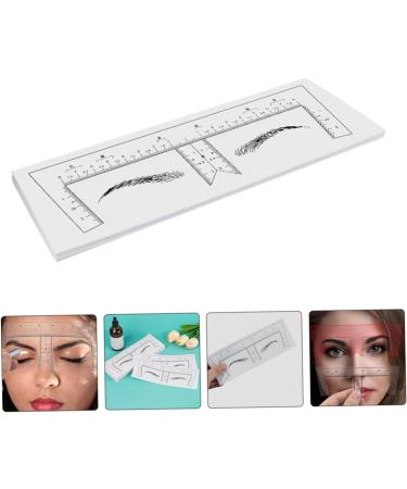 Mikinona Eyebrow Ruler 10pcs Eyebrow Design Ruler Transparent Ruler Eyebrow Guide Template Shape Disposable Measuring Ruler - Buy Online on GoSupps.com