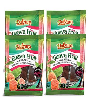 Dulzura Borincana Vegan Guava Fruit Snack Bars (4 Pack) 4.64oz Each Bag | Non GMO Gluten Free | Plus Sticker by Artist Jose Hoffman