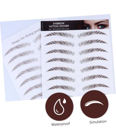 Didiseaon 4pcs Eyebrow Stickers Eyebrow Sticker Brown Decal Stickers Stick on Eyebrow Tool 6d Cosmetic Hair - Buy Online on GoSupps.com