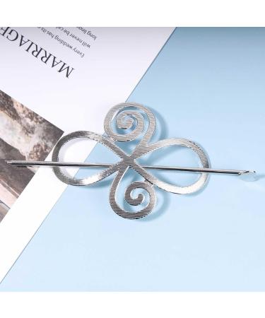 Yheakne Vintage Celtic Knot Hair Slide Pin Silver Celtic Infinity Hair Barrette Long Hair Pin Pin Bun Holder Clips Decorative Hair Accessories for Women and Girls - Buy Online on GoSupps.com