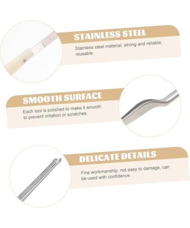 FOMIYES Ear Wax Removal Tools with Box Ear Cleaning Kit for Household Use Includes Wood and Abs Earpicks for Canal Massage and Hygiene Dark Red - Buy Online on GoSupps.com