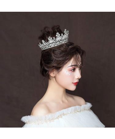 S SNUOY Silver Crystal Queen Crown - Perfect for Wedding, Pageant & Prom - Buy Online on GoSupps.com