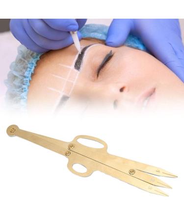 Gold Eyebrow Stencil Ruler for Positioning and Shaping - Stainless Steel Microblading Tool - Buy Online on GoSupps.com