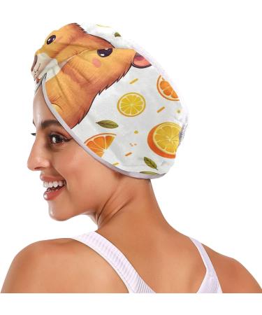 Funny Baby Capybaras Hair Towel 2 Pack | Super Absorbent Quick Dry Turbans for Women & Girls - Buy Online on GoSupps.com