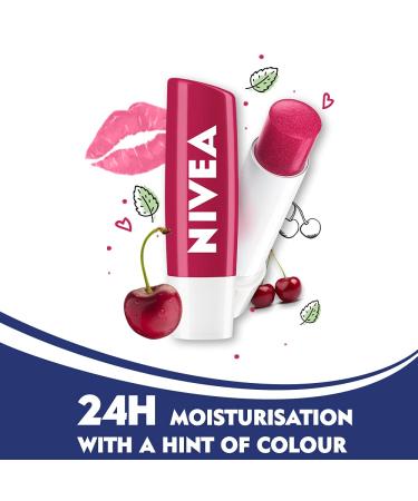 Nivea Fruity Shine Cherry Lip Care 4.8g - Moisturizing Lip Balm - Buy Online on GoSupps.com