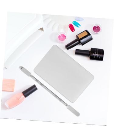 Palette de Maquillage en Acier Inoxydable Grosse Taille avec Anneau Portable pour Nail Art Fond de Teint Professionnels et Passionn s Usage Quotidien et Voyages - Buy Online on GoSupps.com