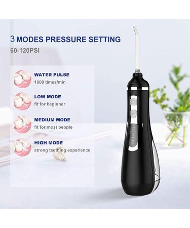 Portable Water Flosser - Dental Oral Irrigator with 3 Modes & 4 Jet Tips | Compact & Easy to Clean for Travel - Buy Online on GoSupps.com