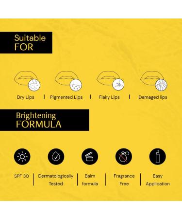 Brightening Lip Balm with SPF 30 | Vit C for Dark Lips | Glossy Soft Pink Lips - 4gm - Buy Online on GoSupps.com