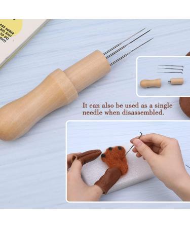 Felting Needle with 3 Needles Tool Needle Felting Supplies  Wool Felting Supplies Needle Felting Tool with Finger Protector for Home Craft Work - Buy Online on GoSupps.com
