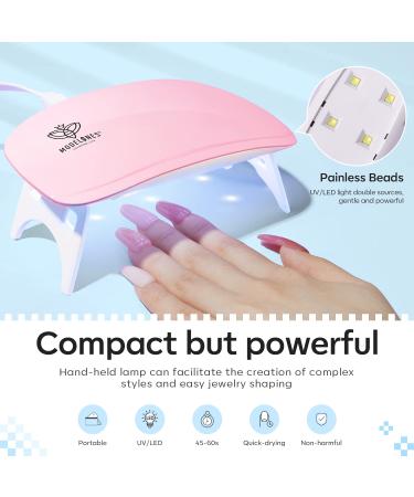 Modelones 59 Pcs Poly Nail Gel Kit Starter - Pastel Spring Colors Poly Nail Extension Gel with 6W Nail Lamp and Nail Art Accessories - Ideal for Beginners - Buy Online on GoSupps.com