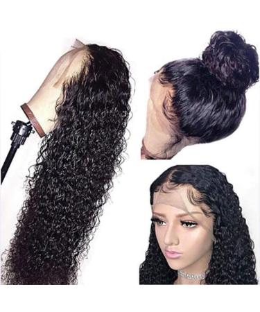 Lace Front Wavy Natural Brazilian Hair Wig - 24 Inch Water Waves Baby Hair Heat-Resistant Fiber 150% Density | International Shipping - Buy Online on GoSupps.com