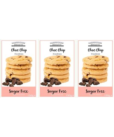  Farmhouse Farmhouse Biscuits Sugar-Free Chocolate Chip Biscuits 150g (Pack of 3) - Buy Online on GoSupps.com