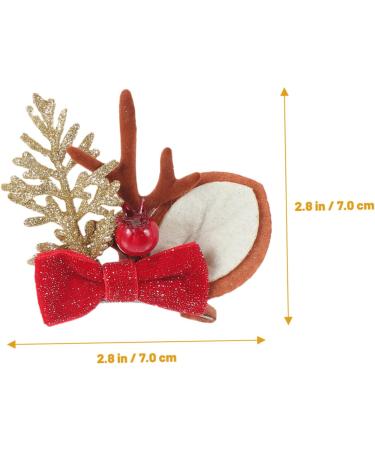 4 Pairs Deer Antler Hair Clips Christmas Barrettes Antler Hat Clip Reindeer Hair Clips Christmas Hair Barrettes Christmas Wedding Hair Accessories Glitter Hair Clip Xmas Metal BESTYASH - Buy Online on GoSupps.com