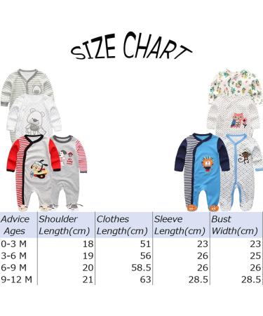 MAMIMAKA Baby Grow Onesies Cotton Footed Pajamas 9-12 Months - Color7 - Buy Online on GoSupps.com