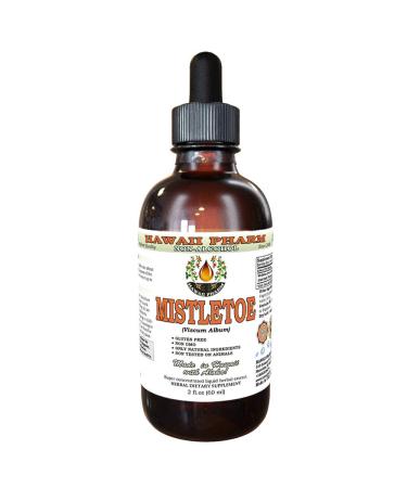 Mistletoe Alcohol-Free Liquid Extract Organic Mistletoe (Viscum Album) Dried Herb Glycerite Natural Herbal Supplement Hawaii Pharm USA 2 oz 2 Fl Oz (Pack of 1)
