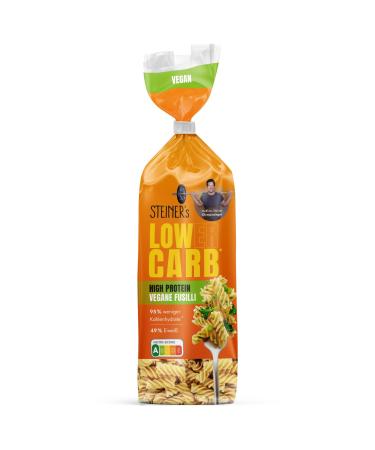 Steiner's pasta pasta |95% less carbohydrates |49g protein |Low carb fiber rich (Steiner's high protein fusilli 250g) high protein fusilli 250 g (1 Pack)