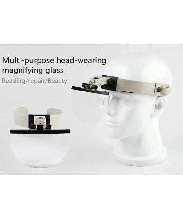 Magnifying Head Magnifying Glass with Led Light Old Man Headband Reading Repair Engraving Identification Tool Hands Free Magnifier with 1.5X 2X 2.5X 3.5X Hd Lenses Chaser of Light - Buy Online on GoSupps.com