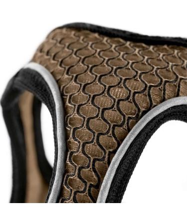 HUNTER HILO COMFORT Harness for Small Dogs - Brown XS-S | Mesh Material & Reflective Elements - International Shipping - Buy Online on GoSupps.com