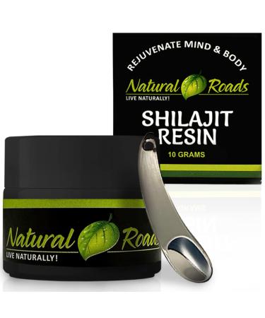 Shilajit Pure Himalayan Organic with Fulvic Acid and 85+ Organic Trace Minerals 100% Natural Shilajit Resin from The Himalayas - Stainless Steel Measuring Spoon Included