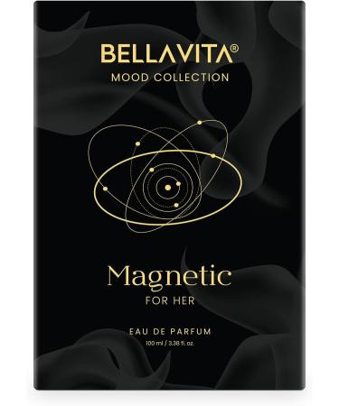 Bloom Beauty BELLAVITA Mood Collection Magnetic Eau De Parfum for Her with Cherry Jasmine Rose and Caramel |Premium Long Lasting Fragrance Perfume for Women 100 ML - Buy Online on GoSupps.com
