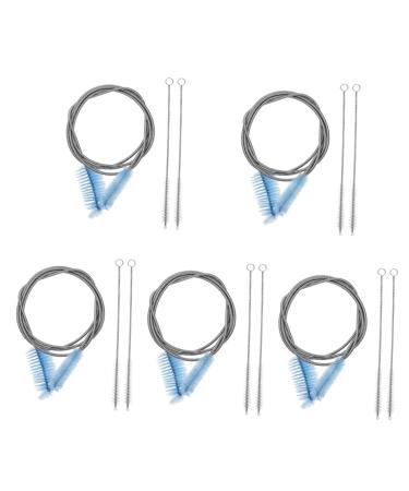 Baluue 15 Pcs Hose Cleaning Brush Dryer Vent Cleaning Brush Dish Washing Machine Cleaner Crevice Cleaning Tool Pipe Cleaner Brush Beer Line Cleaner Flex Hose Stainless Steel Hair Remover Bluex5pcs 20X5CMx5pcs