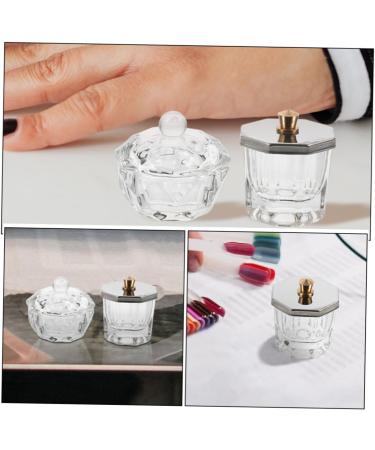 FRCOLOR Nail Cup Dappen Dish for Acrylic Nails Nail Liquid Holder Nail Dish Cups with Lids Nail Dish with Lids Acrylic Nail Supplies Manicure Nail Dish Nail Dappen Dish Mini Glass Bracket - Buy Online on GoSupps.com