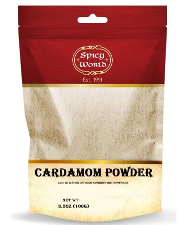 Spicy World Ground Cardamom Powder (Cardamon) 3.5 Ounce Bag 3.5 Ounce (Pack of 1)
