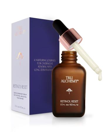 Tru Alchemy Retinol Reset Revitalizing Retinol Serum for face - Wrinkle Appearance Serum & Retinol Cream for Face w/Bakuchiol  Niacinamide for Overnight Renewal w/Long-Term Radiance - 1 fl oz - Buy Online on GoSupps.com