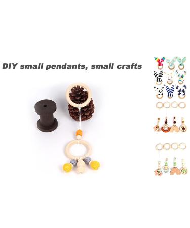 Akozon Baby Teether Toys - 10pcs Natural Wooden Teething Rings & Bracelets | Safe Baby Teething Accessories | Ideal DIY Craft - Buy Online on GoSupps.com