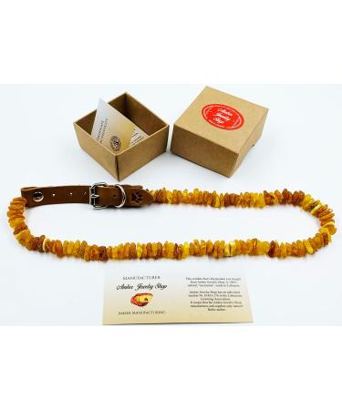 Amber Jewelry Shop Amber Necklace for Dogs Amber Collar for Dogs Natural Baltic Amber Beads 35-40 - Buy Online on GoSupps.com