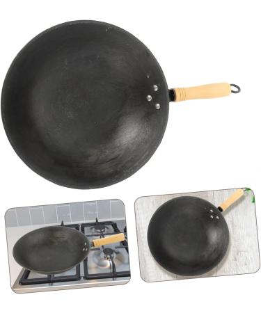 Zerodeko Wok Nonstick Frying Pan Nonstick Cookware Nonstick Skillet Pan Mini Food Metal Grilling Stir Fry Skillet Mini Accessories Seafood Pan Uncoated Work Iron Noodle Cooker - Buy Online on GoSupps.com