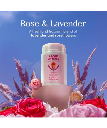Kukka Deodorant - La Vie En Rose Aluminum Free Natural Deodorant for Men & Women | Long Lasting Lavender Rose (2.65 Fl Oz) - Alcohol & Paraben Free Travel Size - Buy Online on GoSupps.com