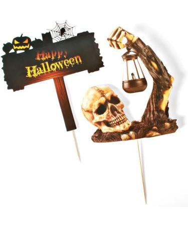 1 Set Halloween Cake Topper Cake Decorations Ghost Skull Cake Decorations Cupcake Topper for Halloween Party Supplies Decor - Buy Online on GoSupps.com