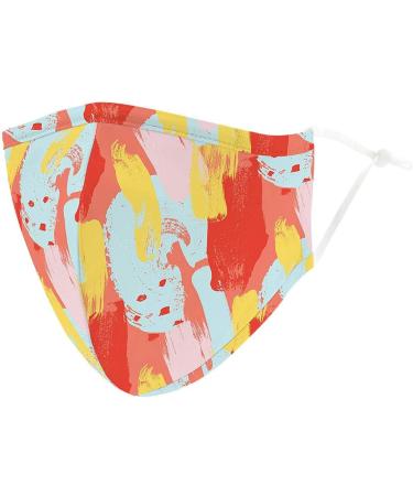 Yliquor Adult Cycling Milk Shreds Mask Windproof Anti-Spitting Protective Washable Cotton Face Covering Reusable for Cycling Camping Travel (1 PC Red) - Buy Online on GoSupps.com