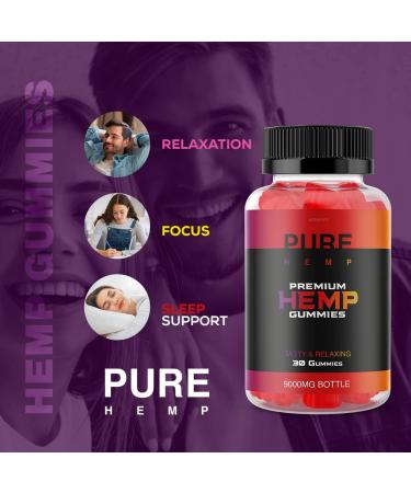 PureHemp Premium Hemp Oil Gummies - 30 Day Supply - 30 Count - Buy Online on GoSupps.com