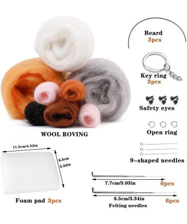 Needle Felting Starter Kit for DIY Ragdoll Cat & Garfield Keychains - Includes Felting Tools and Instructions - Buy Online on GoSupps.com