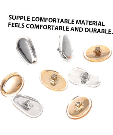 2 Pairs Glasses Nose Pads - Comfortable Nose Saddle Bridge Cushions for Eyewear | Transparent Zinc Alloy Sunglasses Frame Pads - Portable & Durable - Buy Online on GoSupps.com