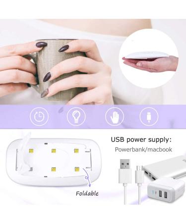 Portable UV LED Nail Dryer Mini Gel Lamp 6w (White) - Fast Curing Light for Gel Polish - Buy Online on GoSupps.com