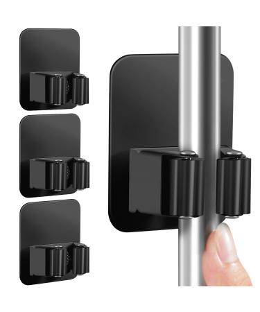 4 Pack Broom Holder Wall Mount, DOMAXCAI Improved Broom Holder, Super Anti-Slip Mop and Broom Holder Wall Mount, Broom Hanger Gripper for Kitchen, Bathroom, Closet, Garden Garage, Black - Buy Online on GoSupps.com