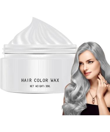 Colored Hair Wax30ml Hair Color Wax Washable Clay Suitable for Children Adults Men Women Parties Festival Halloween Cosplay Parties White A - Buy Online on GoSupps.com