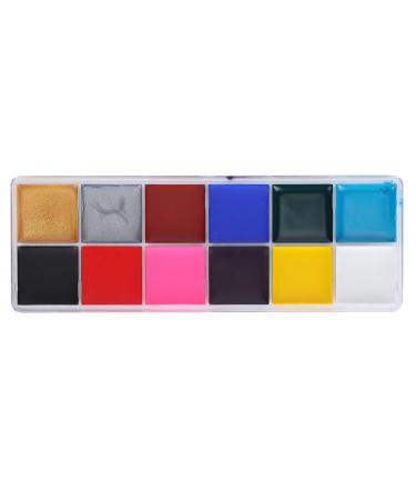12 color pigments gentle non -charming body painting colors for carnival for Halloween for funny themed parties for friends for the family for fancy dresses