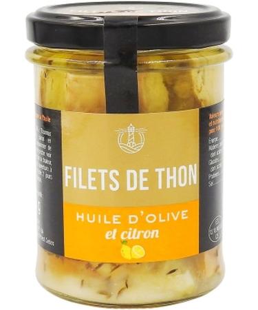 Lot 6x Tuna fillets in olive oil lemon and thyme - 200g jar - Buy Online on GoSupps.com