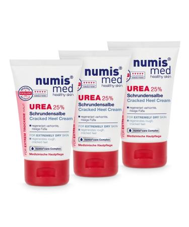 Numis Med Wirring ointment with 25% urea 3 -pack - skin -calming shaking foot cream for very cracked & strongly horny feet - vegan skin care without silicones & parabens - foot care (3x 50 ml)