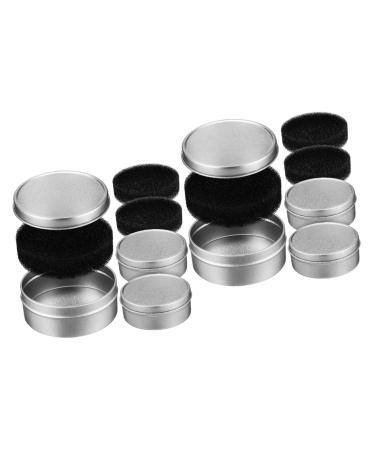 Beaupretty 6 Sets Makeup Brush Cleaning Box Makeup Sponges Cleaning Lazy Eyeshadow Removal Sponge for Eye Shadow Blush Makeup Sponge Cleaner Dry Makeup Brush Cleaner Tinplate Make up