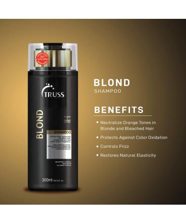 TRUSS Blond Violet Purple Shampoo for Blonde, Bleached, Gray Hair - Moisturizing & Toning Formula to Control Brassiness - 8.45 oz - Buy Online on GoSupps.com