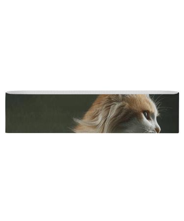 Resistance Bands Exercise Bands Orange and White Cat Printed Elastic Band Leg Bands Resistance Fitness Bands Fabric Resistance Bands
