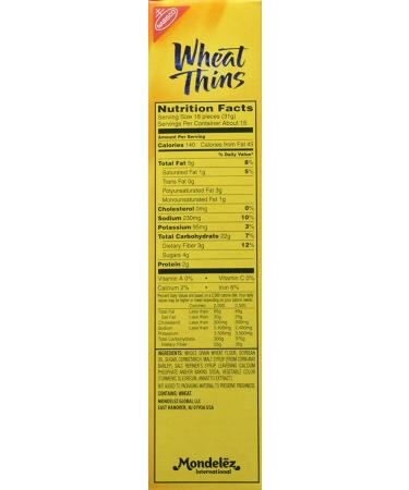 Wheat Thins Whole Grain Crackers - Original - 16.00 Ounces