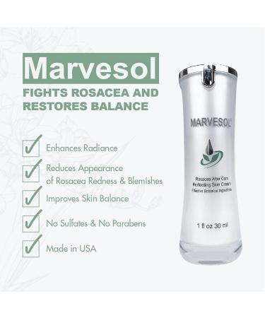 Marvesol Rosacea Cream Lotion Serum | Soothes Redness & Acne | Enhances Radiance | Gentle & Balancing | Made in USA (30ml) - Buy Online on GoSupps.com