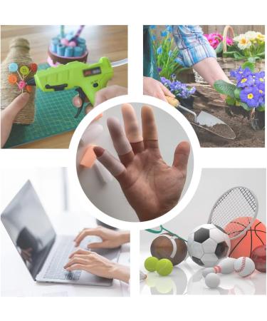 Silicone Finger Protectors 12pcs | Finger Cots for Trigger Finger, Arthritis, Blisters & Pain Relief | Beige Gel Finger Guard - Buy Online on GoSupps.com
