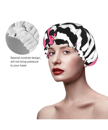 Flamingo Printed Waterproof Shower Cap for Women - One Size Fits All - Buy Online on GoSupps.com